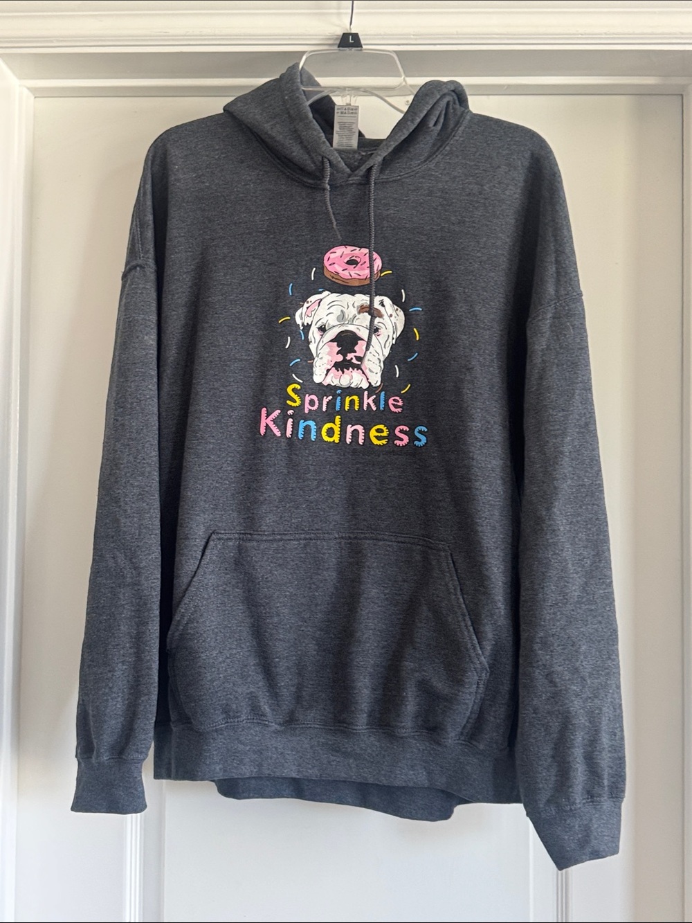 Sprinkle Kindness Dark Gray Dog Hoodie - Gildan
